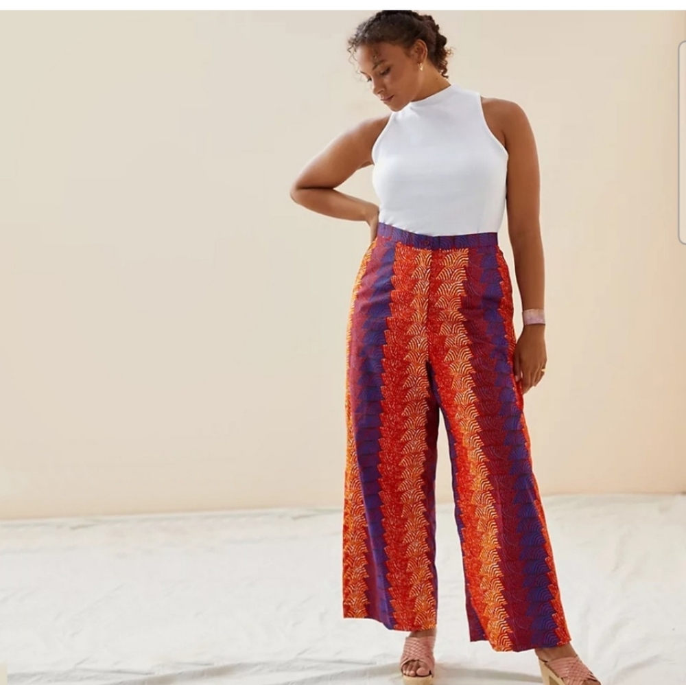 SIKA | Abstract Wide-Leg Trousers | NWT